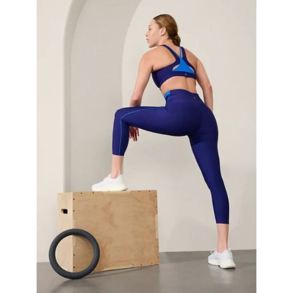 Athleta Interval Stash High Rise Tipped 7/8 Legging - Picture 2 of 7